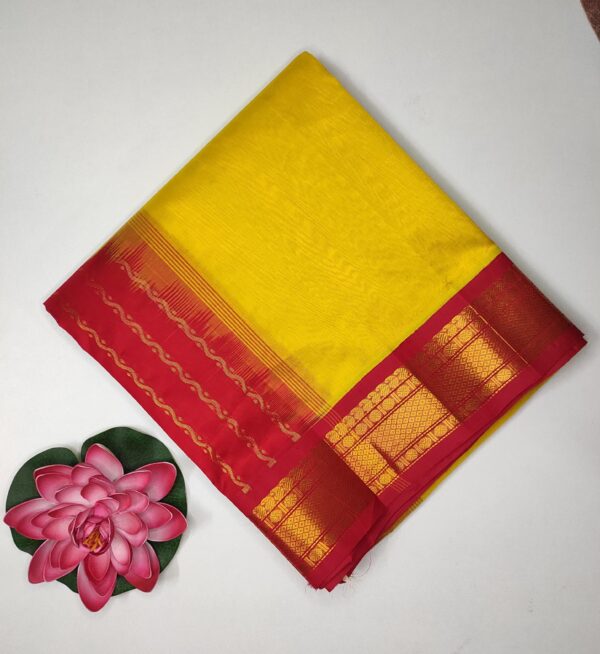 Korvai Silk Cotton mango Yellow,Red